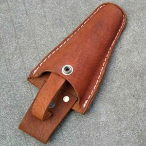 Leather Scissors` Bag With Buckle