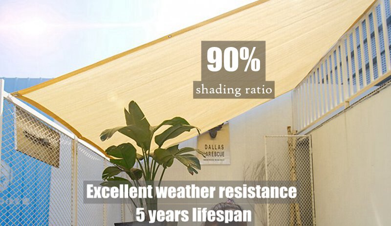 Beige Sun Shade Sail Home Garden Awnings Outdoor Protection Covers Sun Shelter Canopy Square Patio Glass House Customized Size Beige Sun Shade Sail Home Garden Awnings Outdoor Protection Covers Sun Shelter Canopy Square Patio Glass House Customized Size