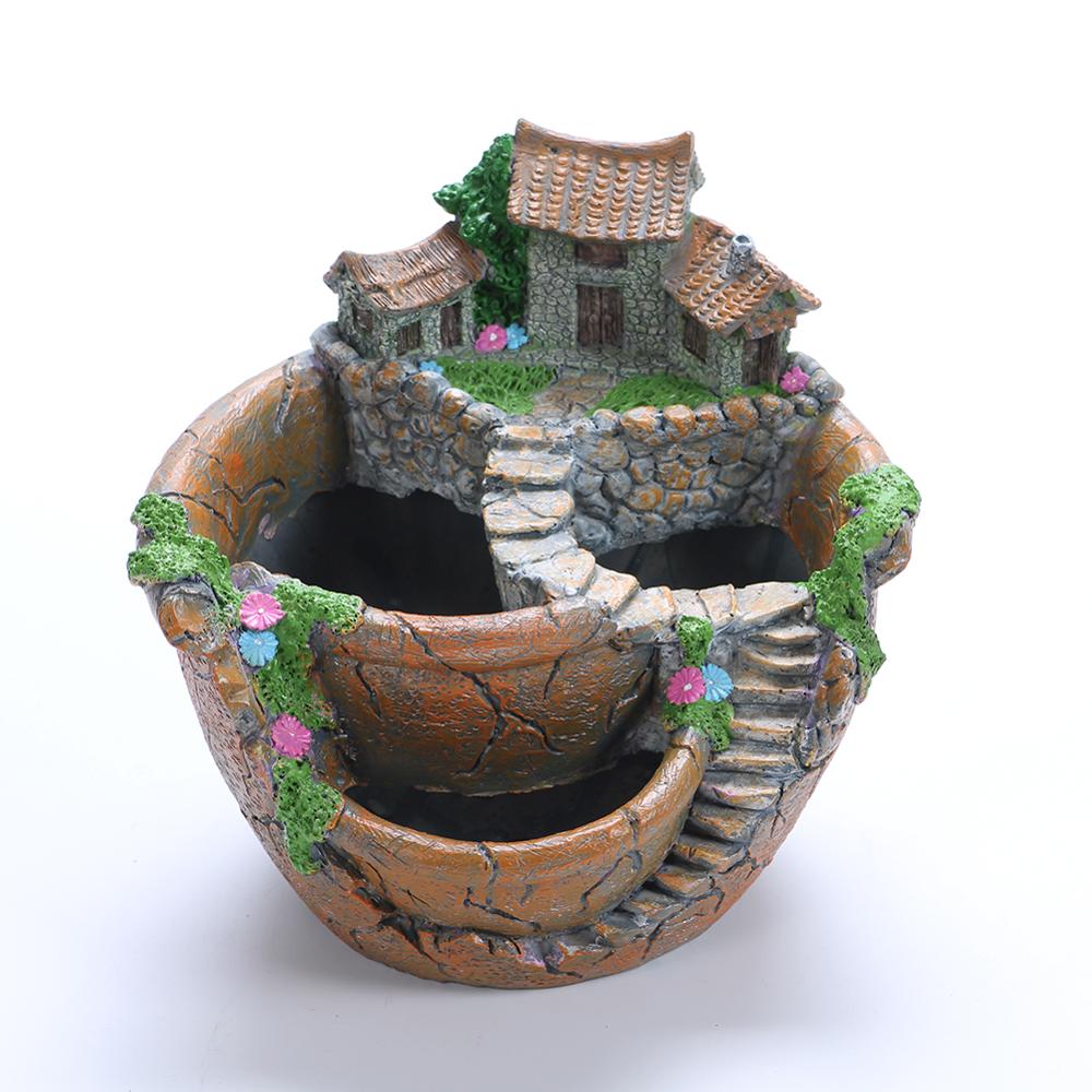 Resin Flowerpot Succulent Plants Planter Mini Bonsai Pots Desktop Potted Holder Home Garden Decoration Resin Flowerpot Succulent Plants Planter Mini Bonsai Pots Desktop Potted Holder Home Garden Decoration
