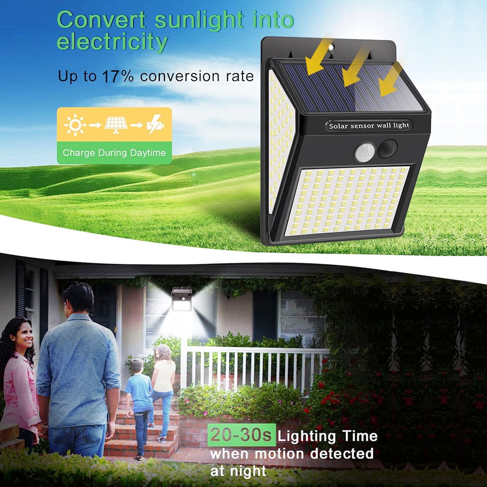 3Mode Waterproof 230 LED Solar Motion Sensor Lights Outdoor Sunlight Solar Powered Street Wall Lamp for Garden Decoration 1-4pcs 3Mode Waterproof 230 LED Solar Motion Sensor Lights Outdoor Sunlight Solar Powered Street Wall Lamp for Garden Decoration 1-4pcs