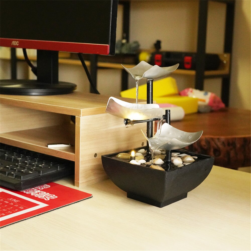 Desktop Fountain 3 Layer Relaxation Automatic Pump With Power Switch Ultra-deep Sink For Indoor Home Office Decoration Desktop Fountain 3 Layer Relaxation Automatic Pump With Power Switch Ultra-deep Sink For Indoor Home Office Decoration